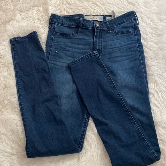 Gently worn high rise jean leggings - Picture 1 of 2